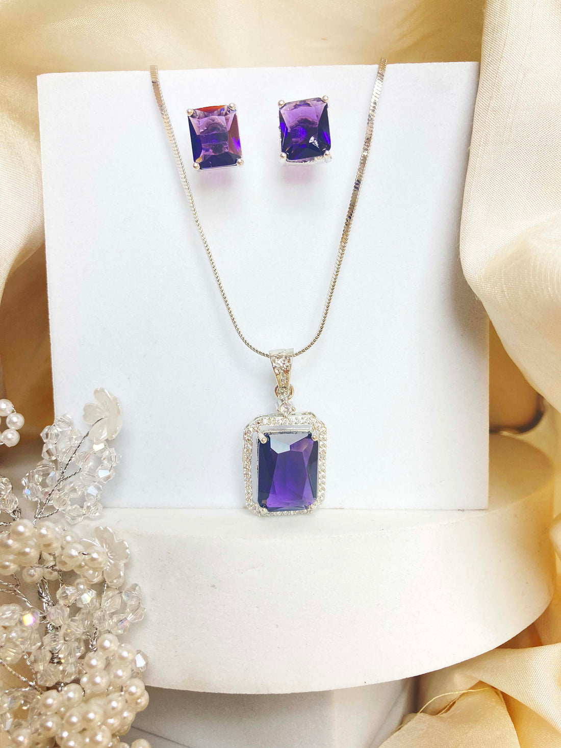 Purple Zoya Pendent Set
