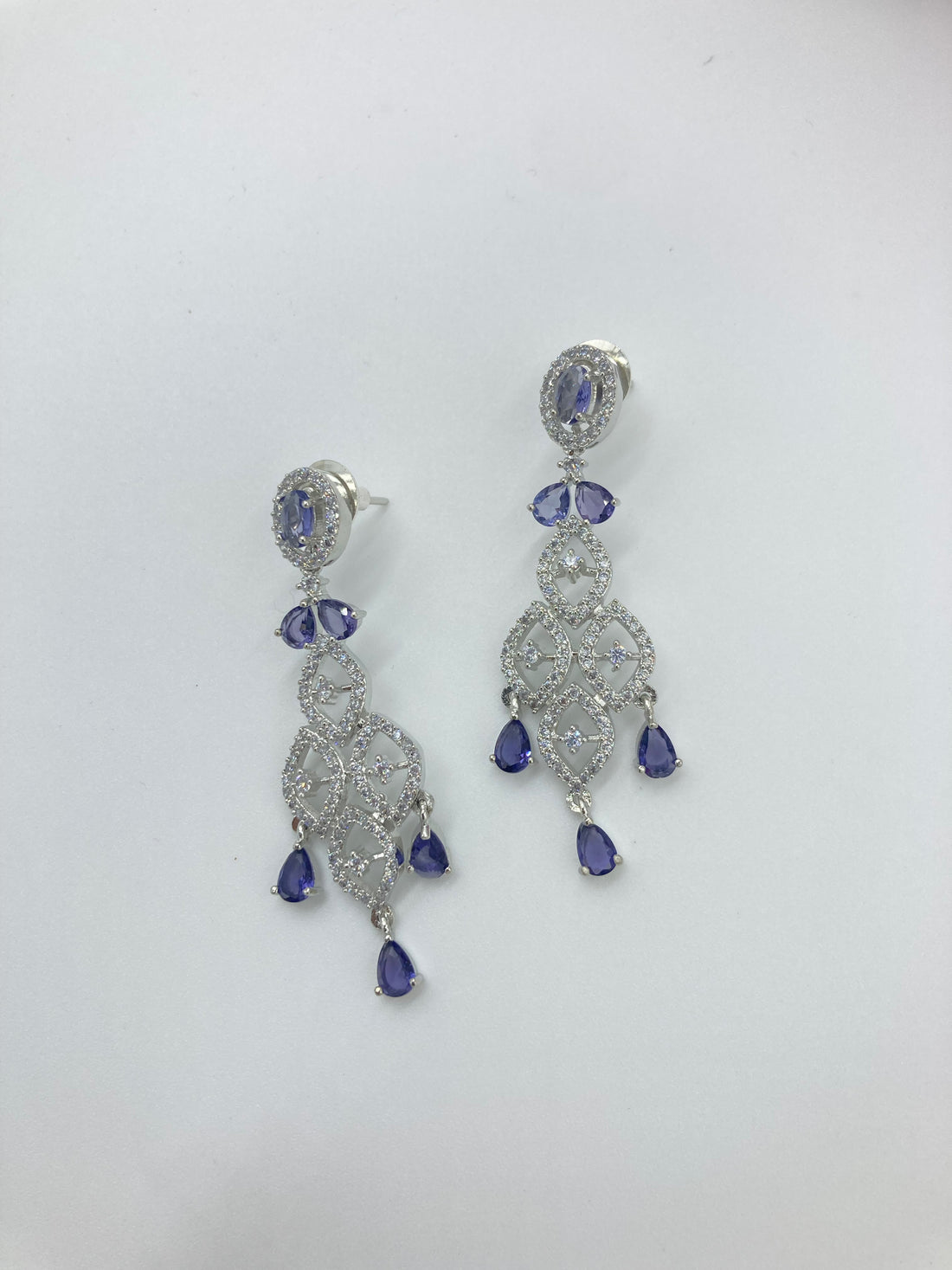 Purple Rebecca Zirconia Jewellery Set