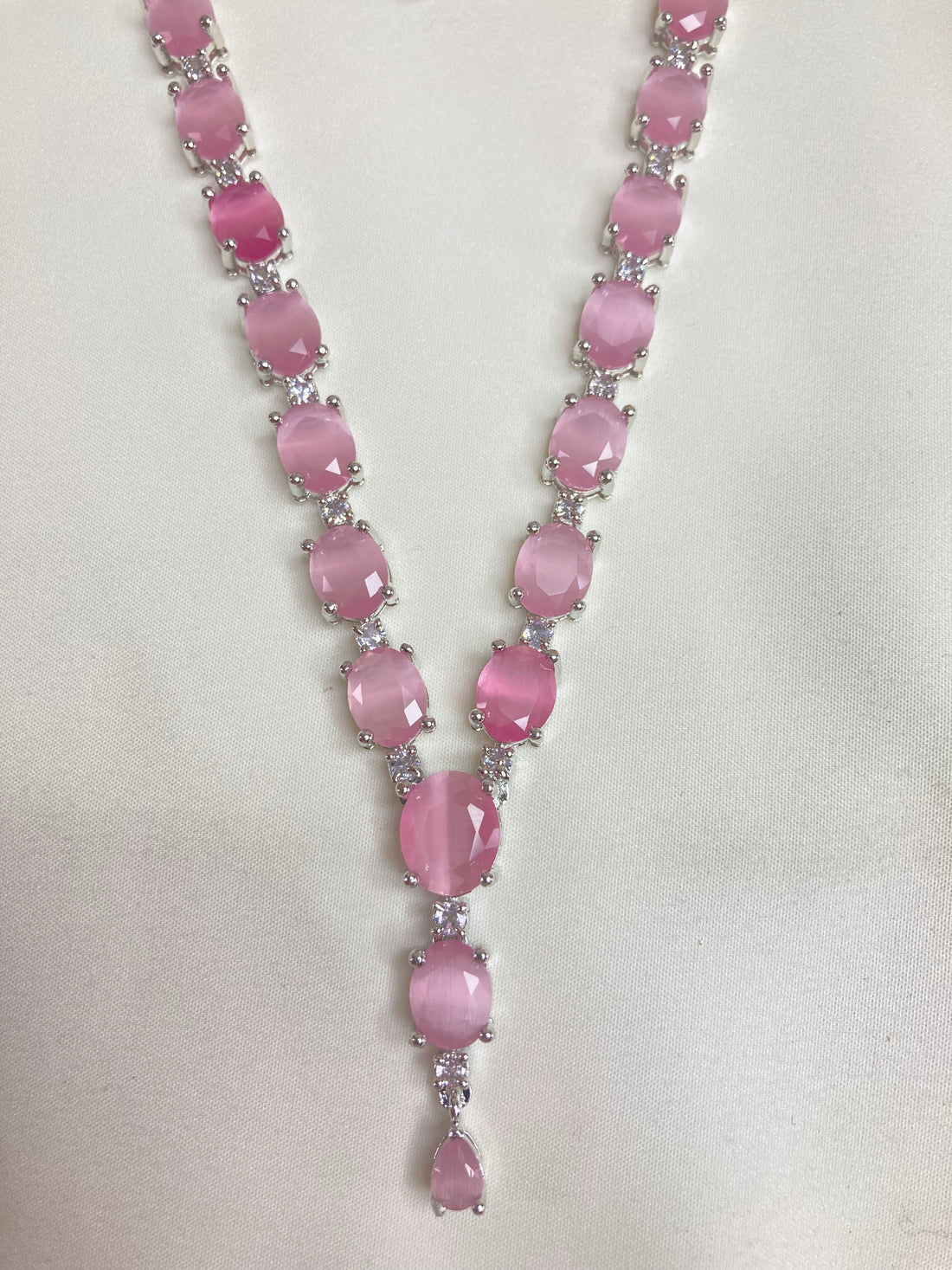 Pink Scarlett Zirconia Jewellery Set
