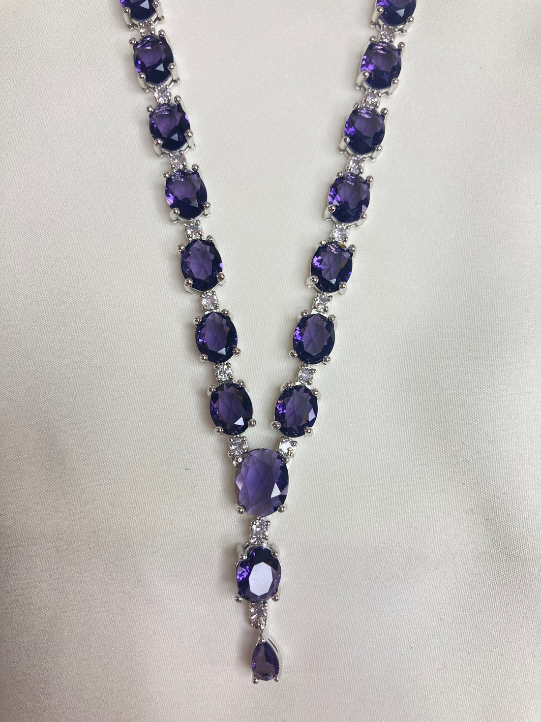 Purple Scarlett Zirconia Jewellery Set