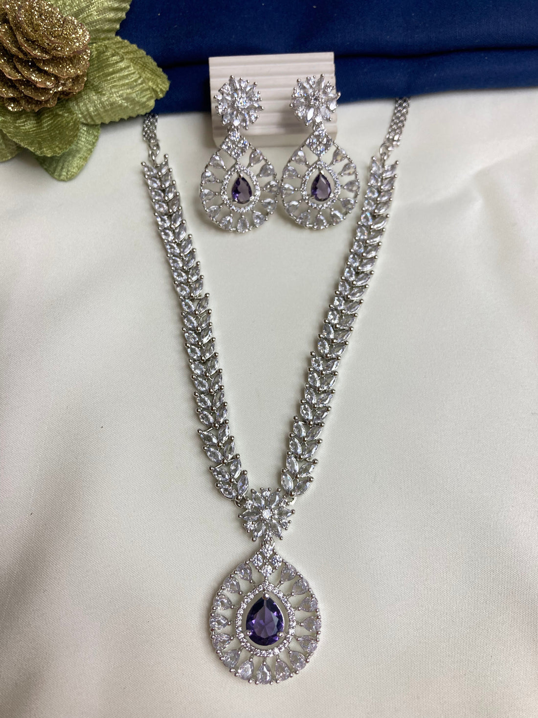 Purple Sienna Zirconia Jewellery Set