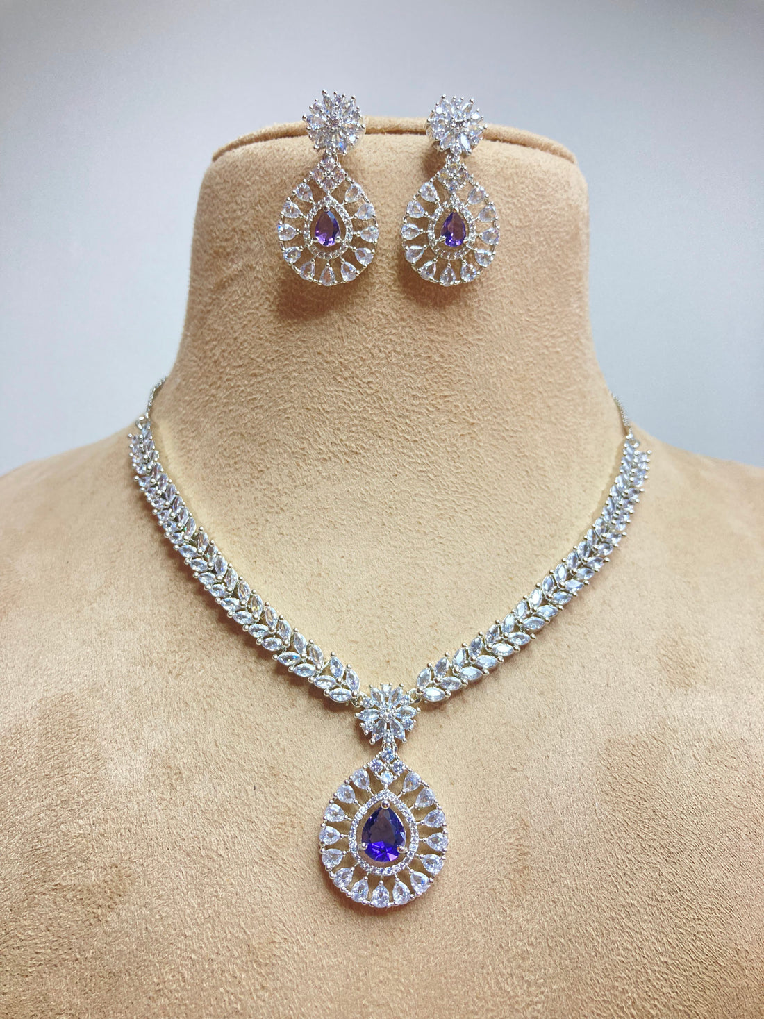 Purple Sienna Zirconia Jewellery Set
