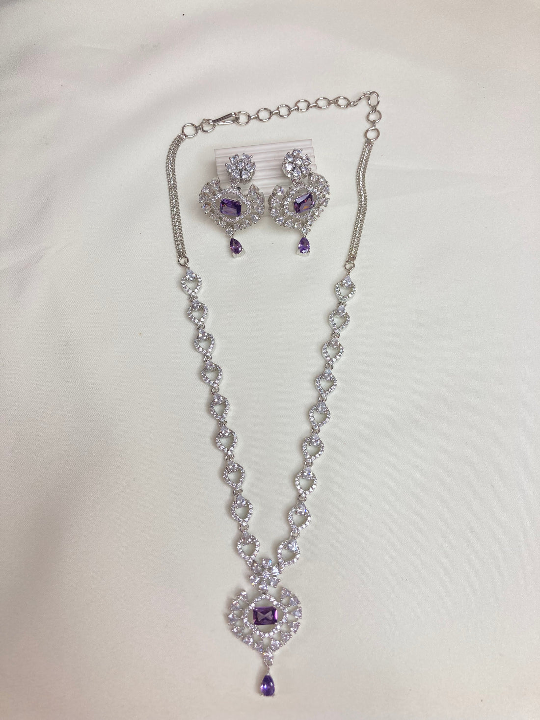 Purple Sophia Zirconia Jewellery Set