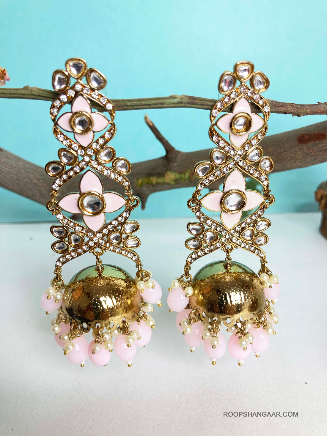 Pink Taruni Jhumkis