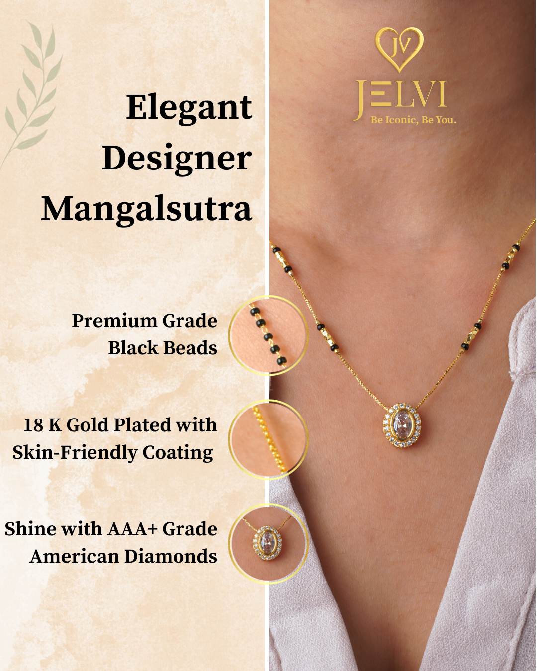 Daily Wear Kiara 18K Gold Plated Mangalsutra
