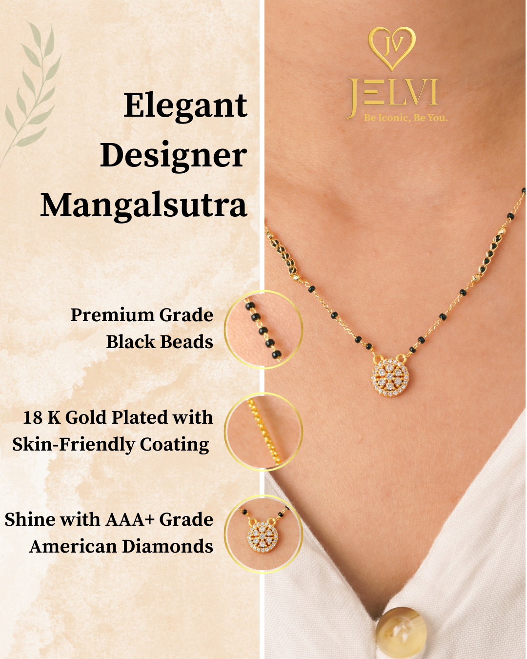 Mira Signature Gold Plated Mangalsutra - 18 Carat Glam