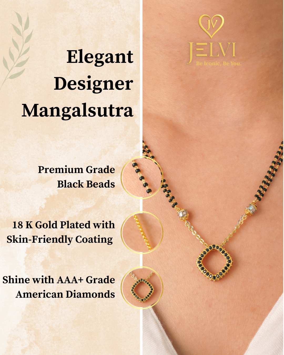 Daily Wear Myra 18K Gold Plated Mangalsutra