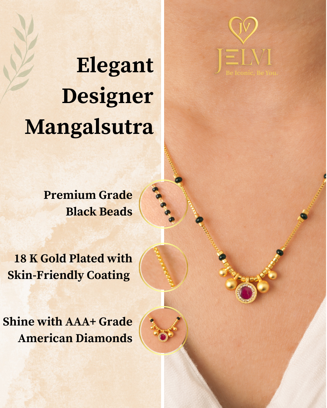 Traditional Yet Stylish Jiya Mangalsutra in 18K Gold