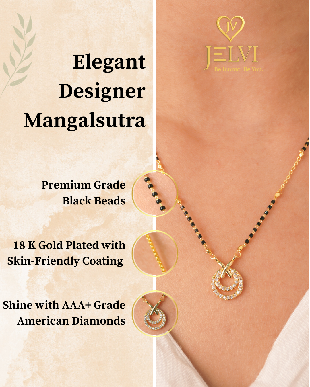 Roshni Signature Gold Plated Mangalsutra - 18 Carat Glam