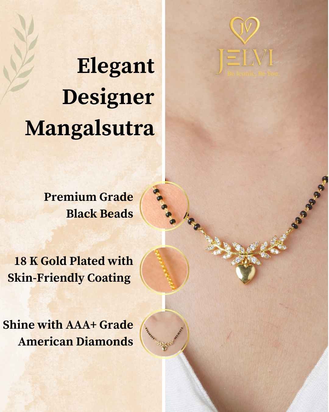 Daily Wear Mitali 18K Gold Plated Mangalsutra