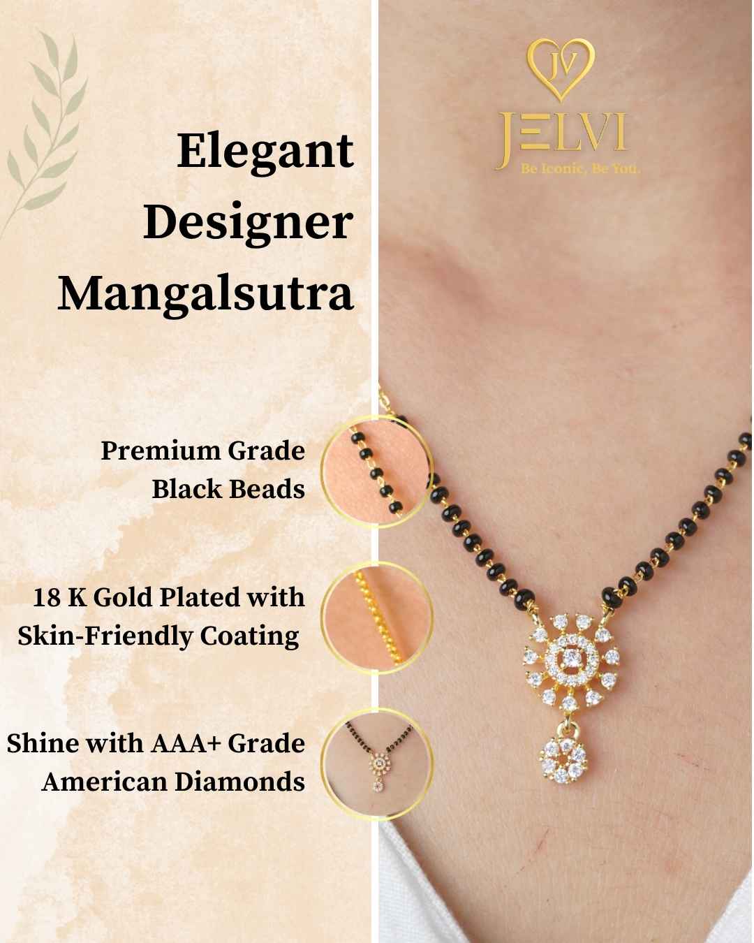 Elegant Ojasvi 18K Plated Mangalsutra - Fashion Jewellery