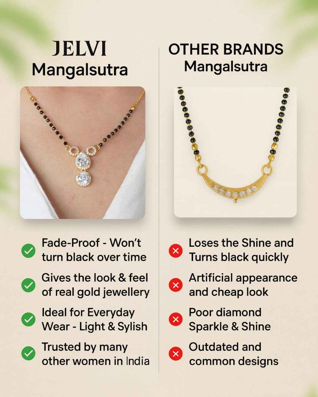 Divya's Favourite - 18 Carat Gold Plated Diamond Mangalsutra