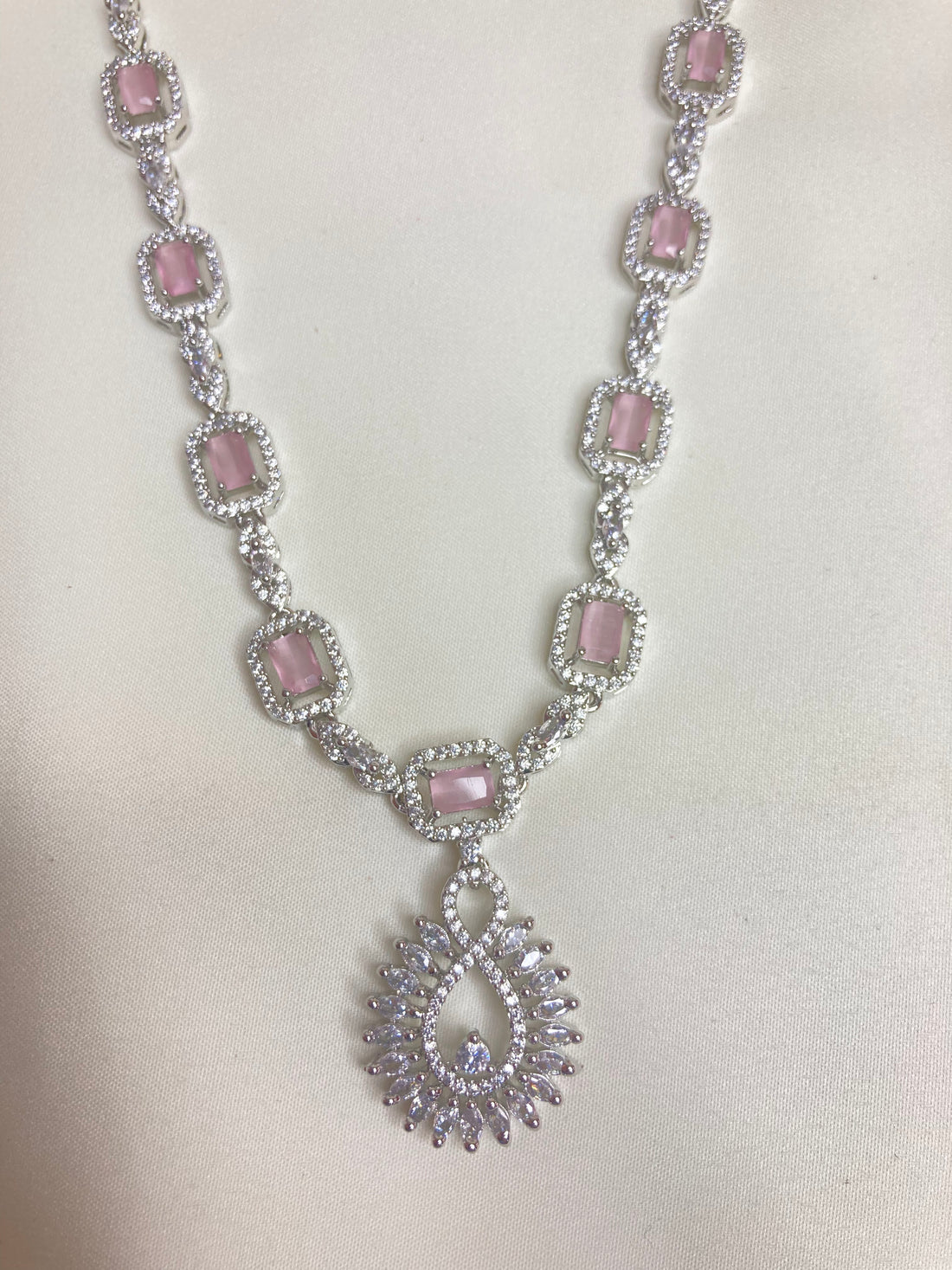 Pink Zoe Zirconia Jewellery Set