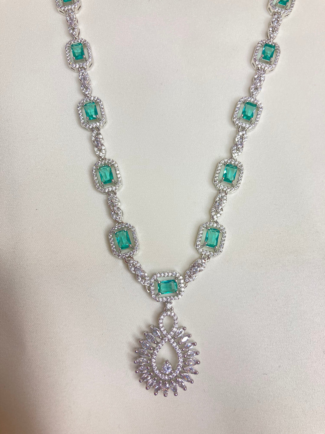 Rama Green Zoe Zirconia Jewellery Set