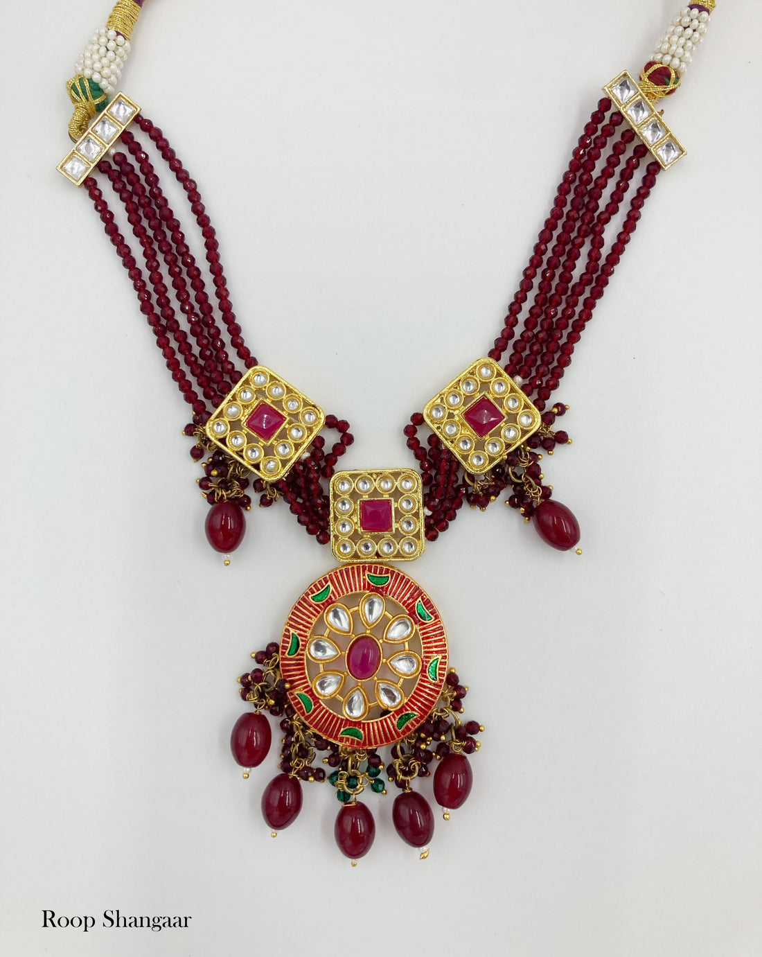 Maroon Mita Jewellery Set