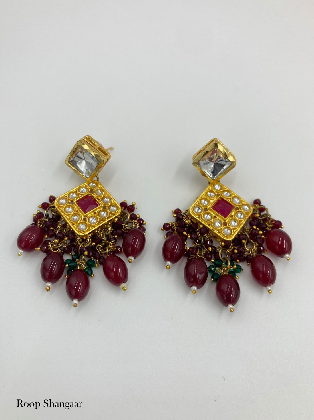 Maroon Mita Jewellery Set