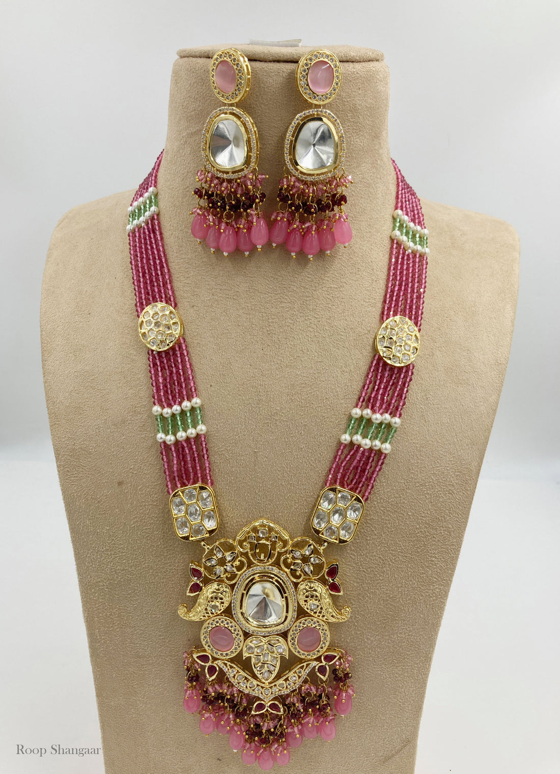 Pink Brishti Jewellery Set