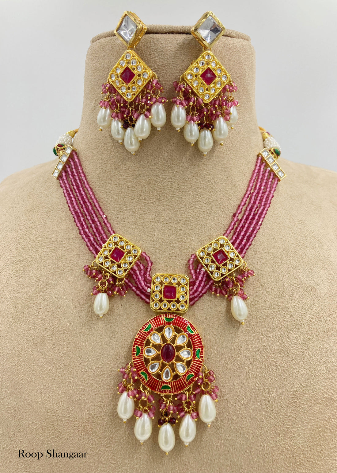 Pink Mita Jewellery Set