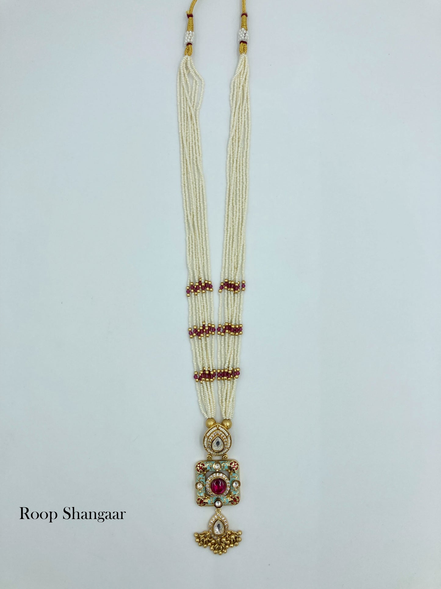 Rani Mint Lakshmi Temple Jewellery Set