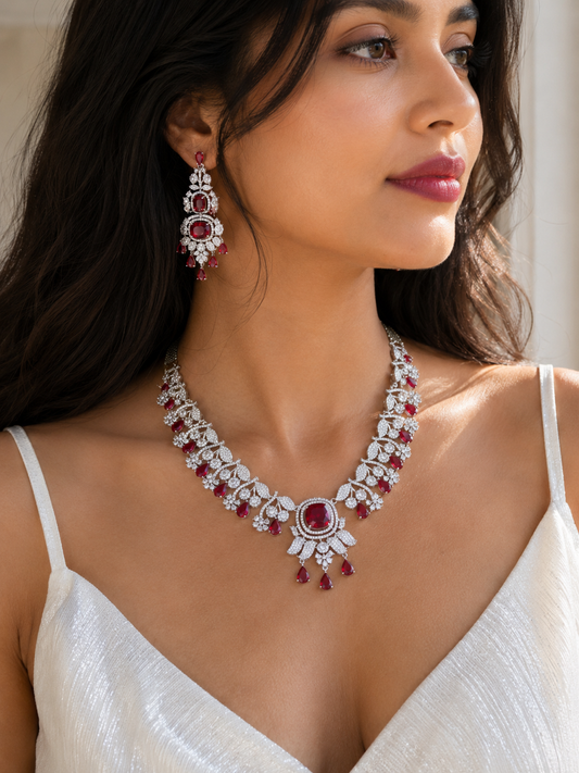 Ruby Alexandra Zirconia Jewellery Set
