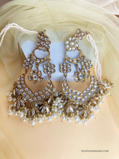 White Alia Jhumkis