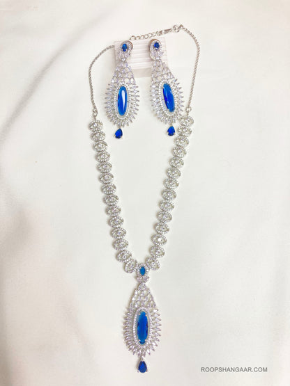 Blue Audrey Zirconia Jewellery Set