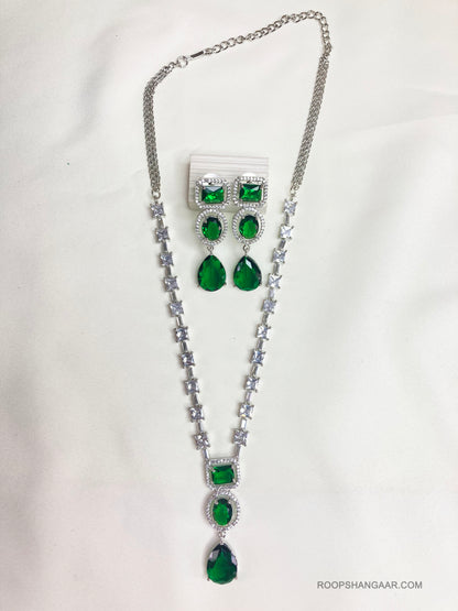 Green Ava Zirconia Jewellery Set