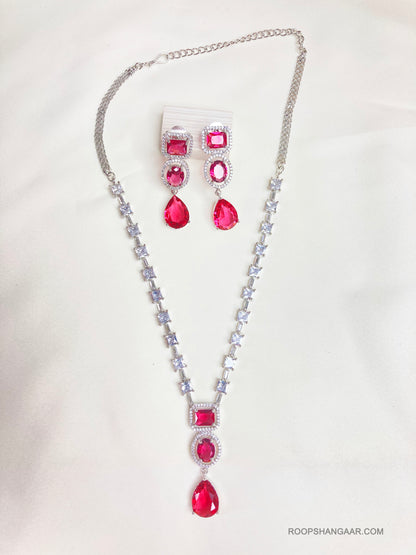 Ruby Ava Zirconia Jewellery Set