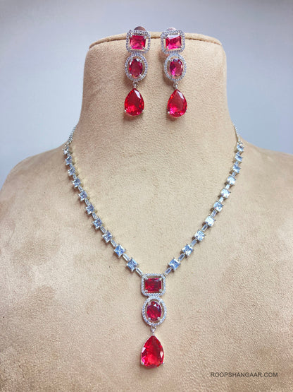 Ruby Ava Zirconia Jewellery Set