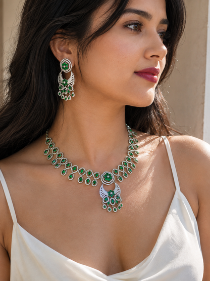 Emerald Green Juliette Zirconia Jewellery Set