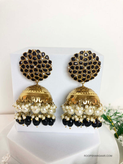 Black Chhaya Jhumkis