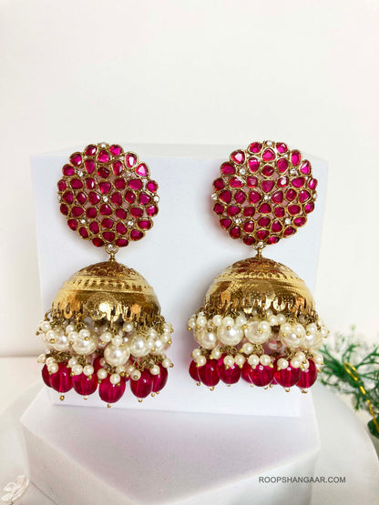 Ruby Chhaya Jhumkis