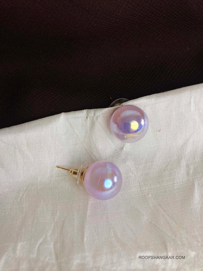 Purple Coral Studs