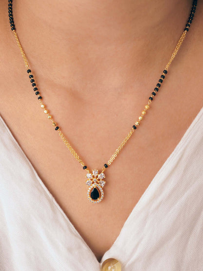 Pihu's Favourite - 18 Carat Gold Plated Diamond Mangalsutra