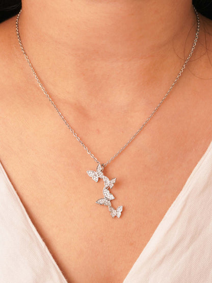 Charvi Anti-Tarnish Silver Plated Necklace - Chain for Women & Girls
