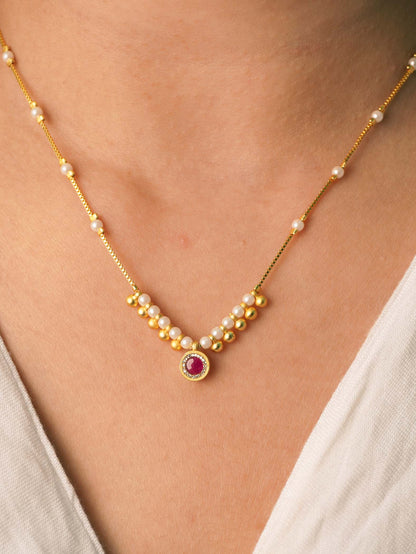 Tisha Anti-Tarnish 18k Gold Plated Necklace - Chain for Women & Girls