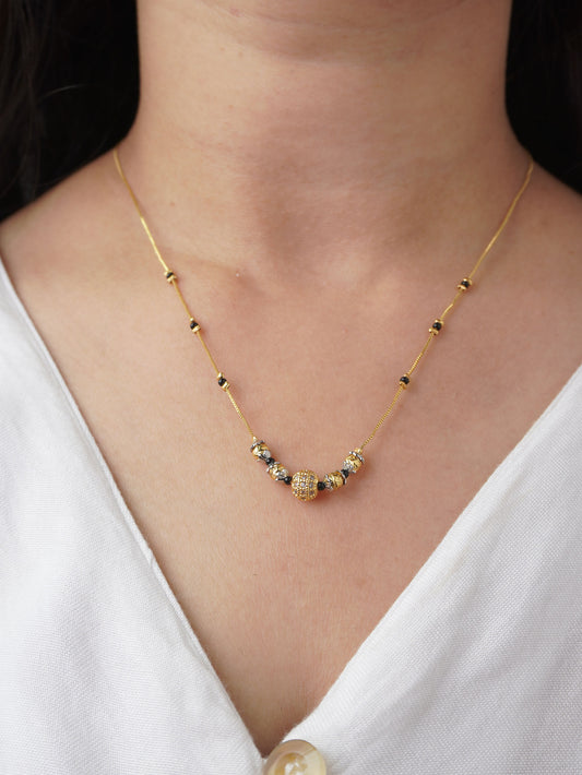 Diya's Favourite - 18 Carat Gold Plated Diamond Mangalsutra