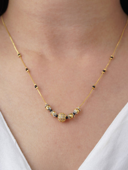 Diya's Favourite - 18 Carat Gold Plated Diamond Mangalsutra