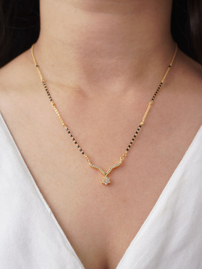 18 Carat Gold Plated Tanya Style Mangalsutra