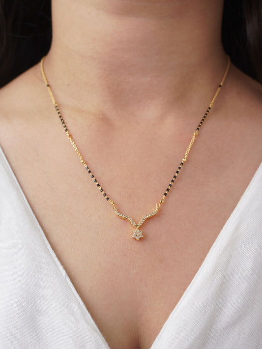 18 Carat Gold Plated Tanya Style Mangalsutra