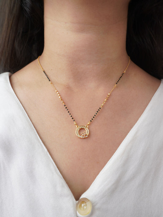 Anaya's Favourite - 18 Carat Gold Plated Diamond Mangalsutra