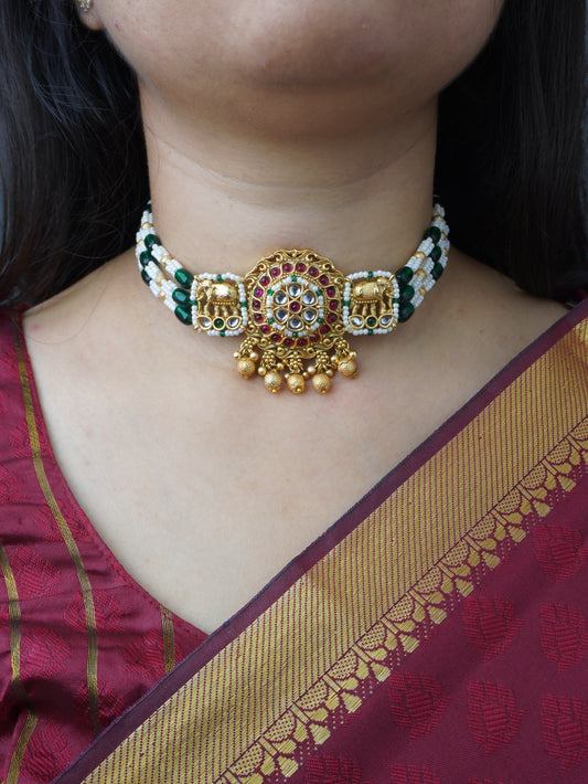 Emerald Lavanya Jewellery Set