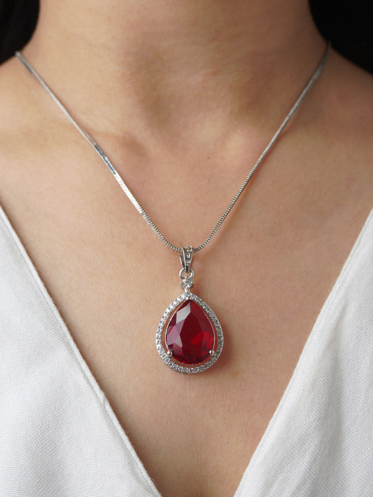 Ruby Bhavya Pendent Set
