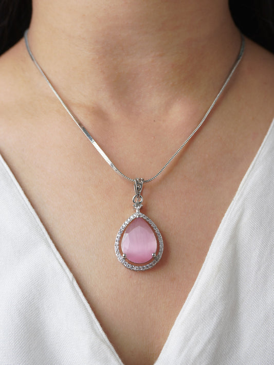 Pink Pihu Pendent Set