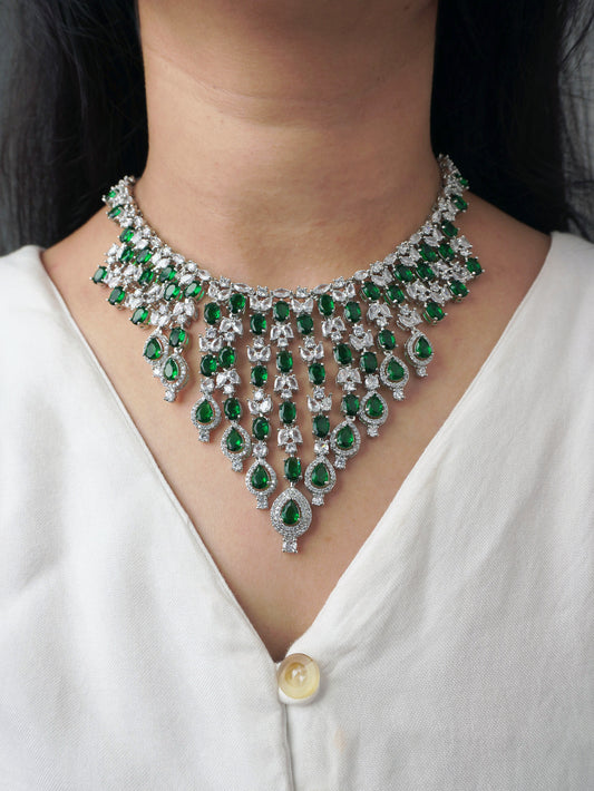 Emerald Green Megan Zirconia Jewellery Set