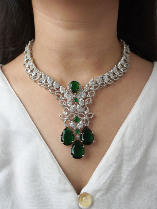 Emerald Green Zara Zirconia Jewellery Set