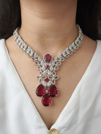 Ruby Zara Zirconia Jewellery Set