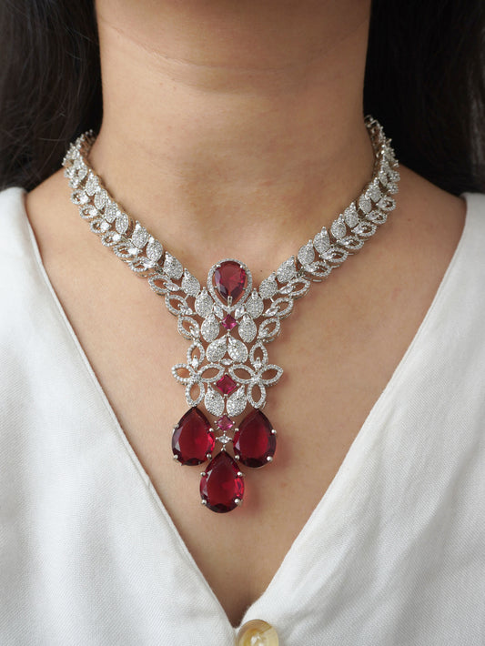 Ruby Zara Zirconia Jewellery Set