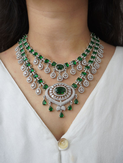 Emerald Green Fiona Zirconia Jewellery Set
