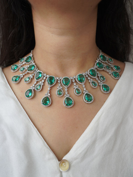 Rama Green Grace Zirconia Jewellery Set